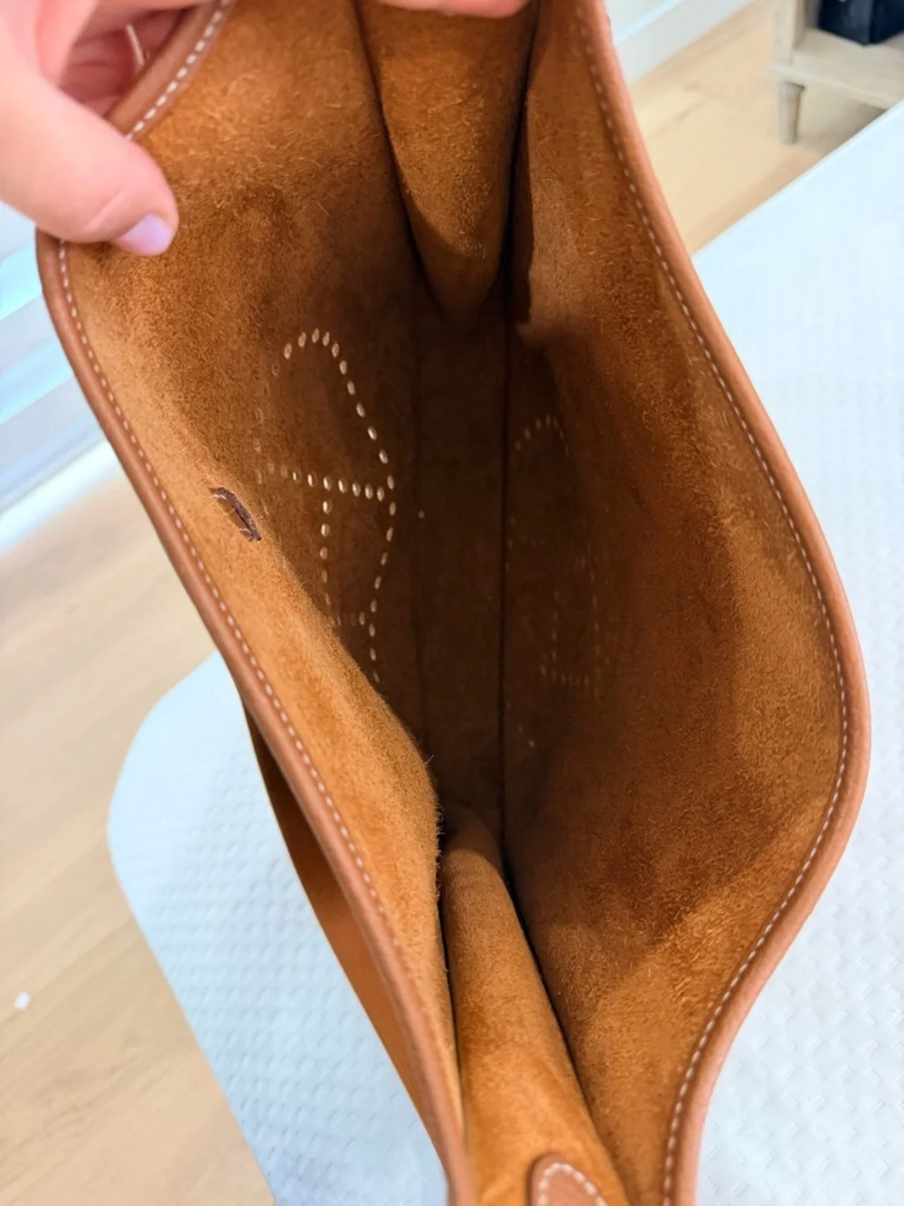 Hermes Brown Evelyne Leather Crossbody Bag - Picture 5 of 13
